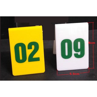 Thẻ bàn, thẻ số, standee thông báo mica theo yêu cầu