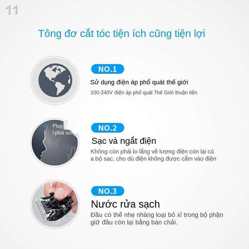 tông đơ cắt tóc Flyco điện, sạc dao cạo điện câm cho người lớn, trẻ sơ sinh và em, hộ gia đình