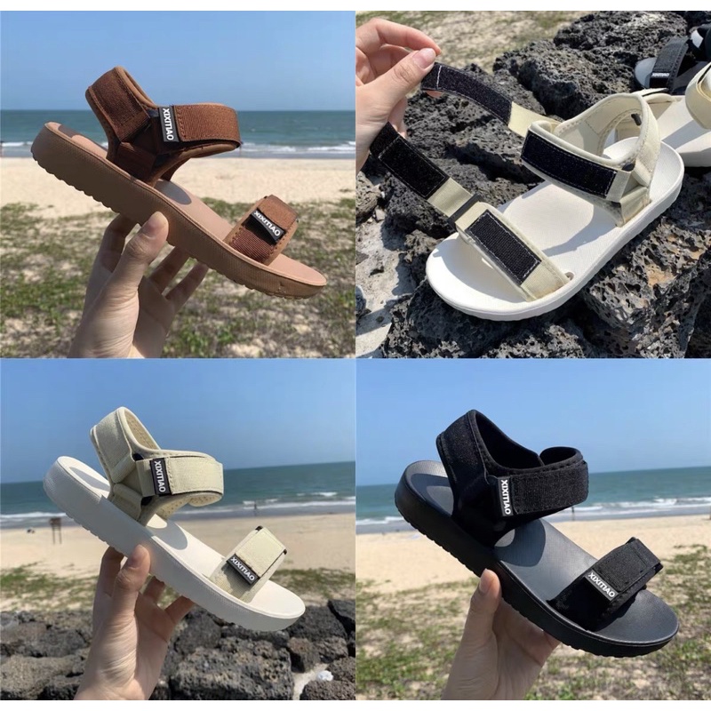 Sandal Đi học - Giày Quai Hậu 2 Quai Ulzzang Quai Dán Đế Nhẹ Mẫu Mới Chuoi_Store