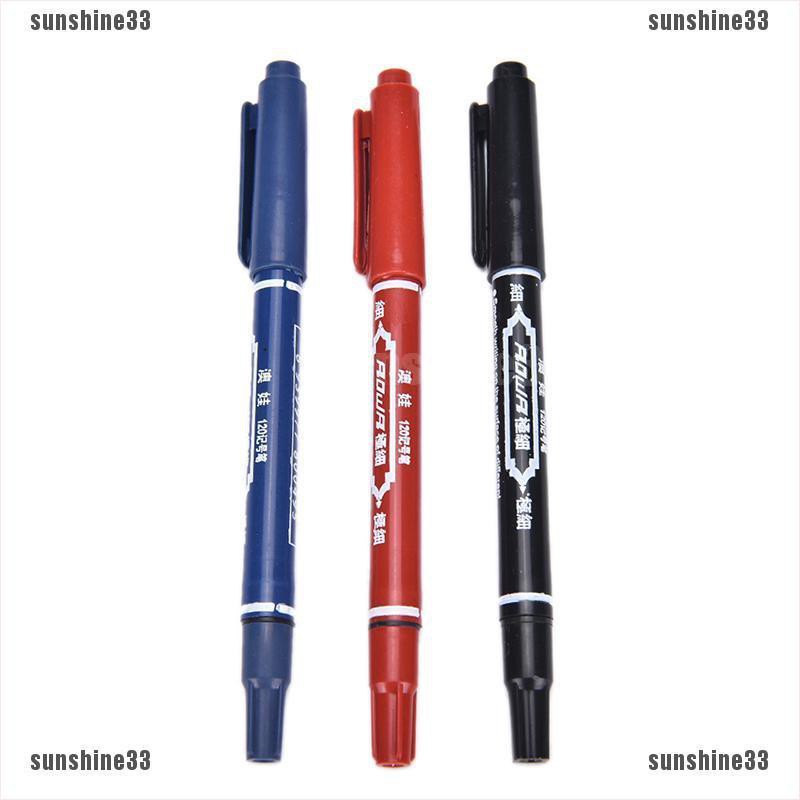 【COD•suns】Permanent Marker Pen Twin Tips Doubled Headed Hook Line For CD DVD M