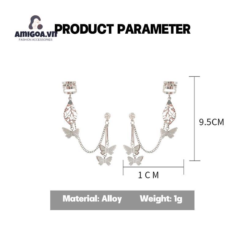 Khuyên Kẹp Vành Tai Hình Bướm Xinh Xắn Cho Nữ