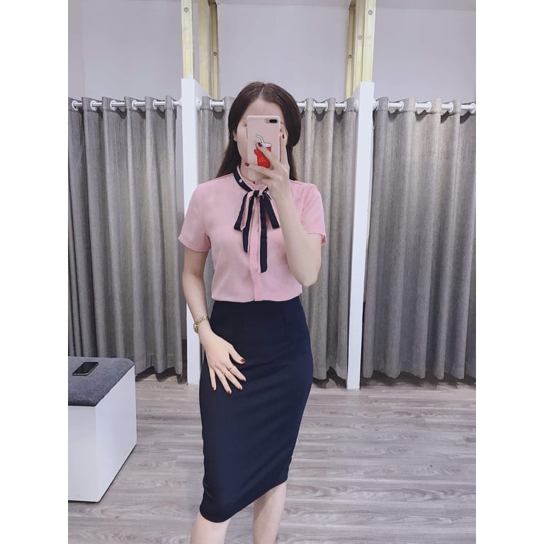 chân váy bút chì xe sau ôm body 60cm công sở