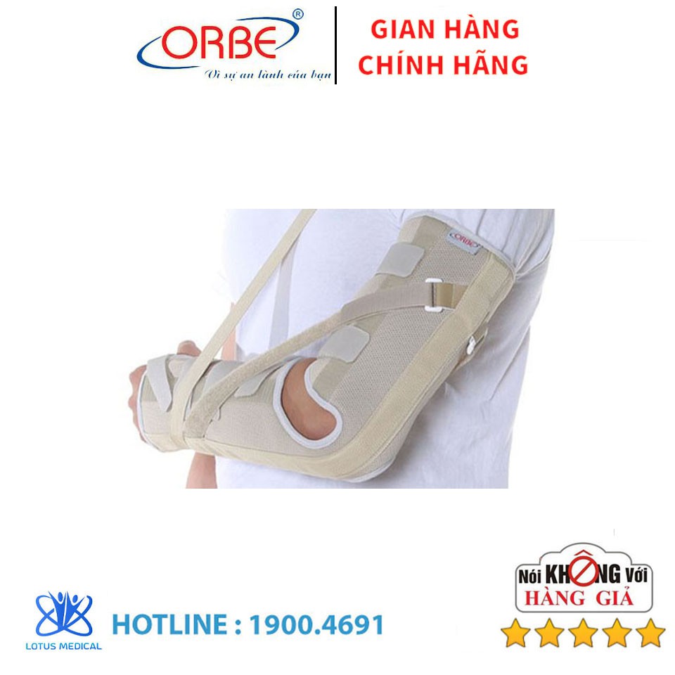 Nẹp cánh tay ORBE H3 hỗ trợ cố định gãy xương, bong gân dưới xương cánh tay, khớp khuỷu tay