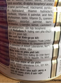 Sữa Pediasure Abbott 1.6kg