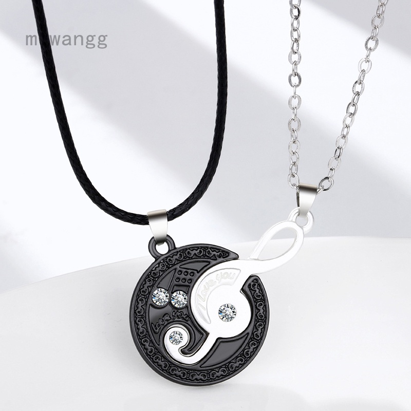 Vòng cổ hình nốt nhạc mặt trăng thời trang cho cặp đôi