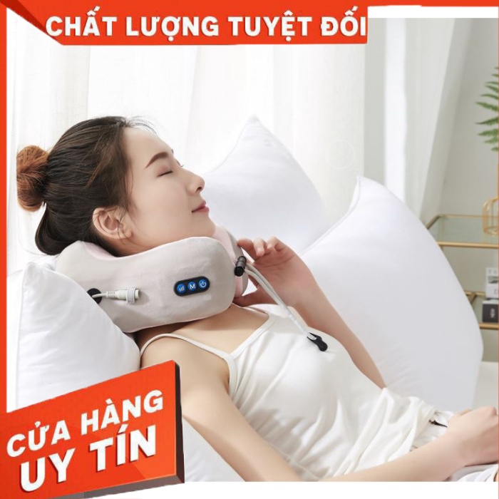 [CHÍNH HÃNG] Gối massage cổ vai gáy chữ U đa chức năng - Máy mát xa hồng ngoại hỗ trợ trị liệu,giảm đau mỏi vùng vai gáy