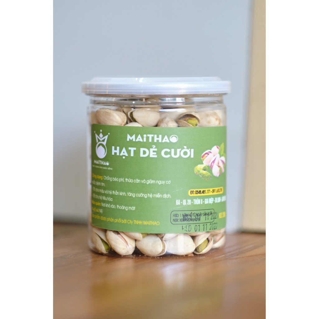 Hạt dẻ cười nứt vỏ Mai Thao hũ 200g không tẩy trắng, không bị yểu, hạt dẻ cười tách vỏ Đà Lạt, đồ ăn vặt giảm cân
