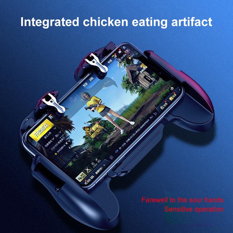 Metal ABS For PUBG Game Controller mobile phone Gamepad Mobile Joystick Trigger Aim Shooting L1 R1Key Button For IPhone 【Puue】