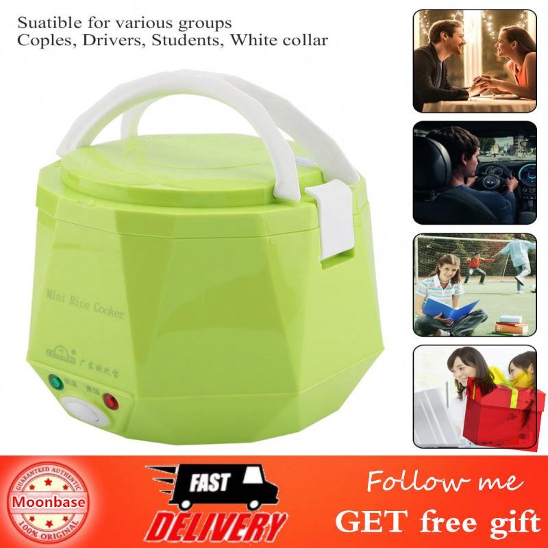 [Ready Stock]Nồi cơm đa năng cho xe hơi 12V 100W 1.3 L kèm phụ kiện tiện lợi