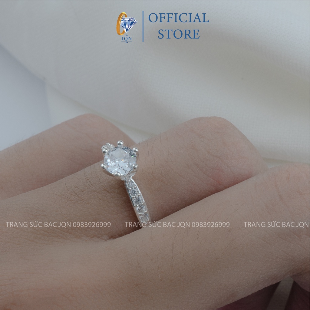 Nhẫn Bạc Nữ JQN Nhẫn Nữ Đính Đá N16