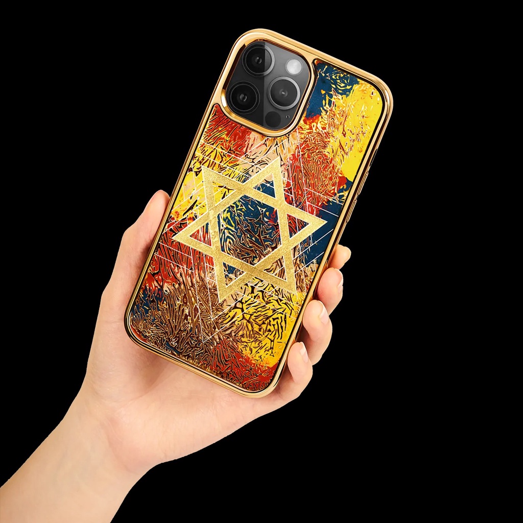 Ốp điện thoại cho iPhone 12 Pro Max mẫu Tấm Khiên David thương hiệu La Sonmai