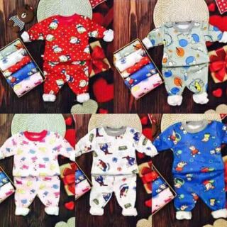 Combo 5 bộ nỉ dài tay cho bé