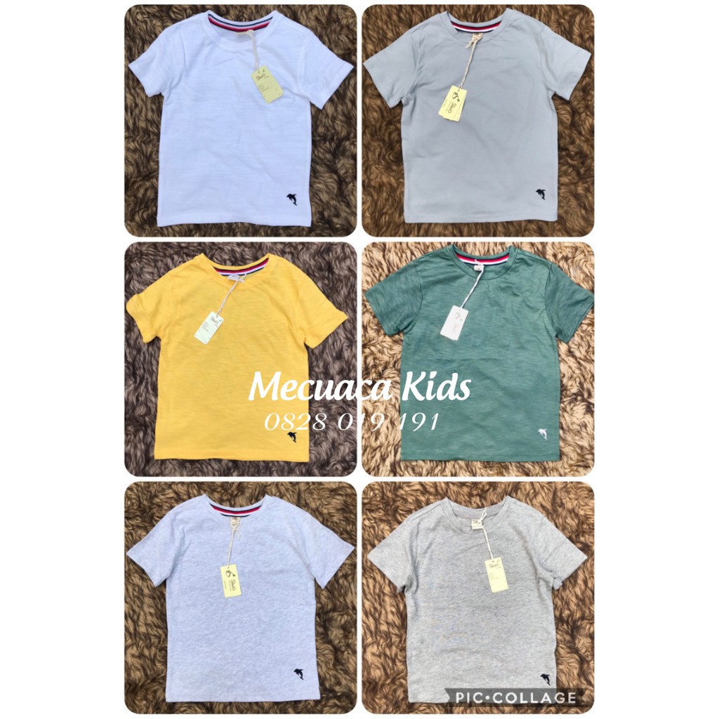 [1-5y] Áo phông cộc tay cotton xước mỏng mát cho bé/bé trai/bé gái