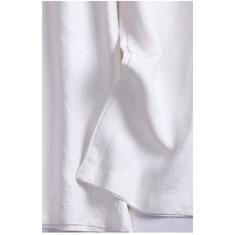 Set bộ Đầm suông Linen bột Premium 2 cổ tim tay lỡ kèm quần ống rộng