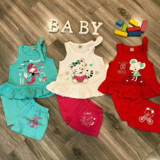 Combo 7 bộ ba lỗ nơ cho bé gái
