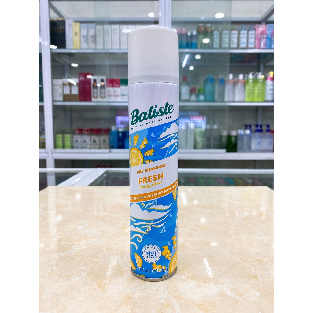 Dầu Gội Khô Tươi Mát Giúp Làm Phồng Tóc Batiste Dry Shampoo Volume 200ml