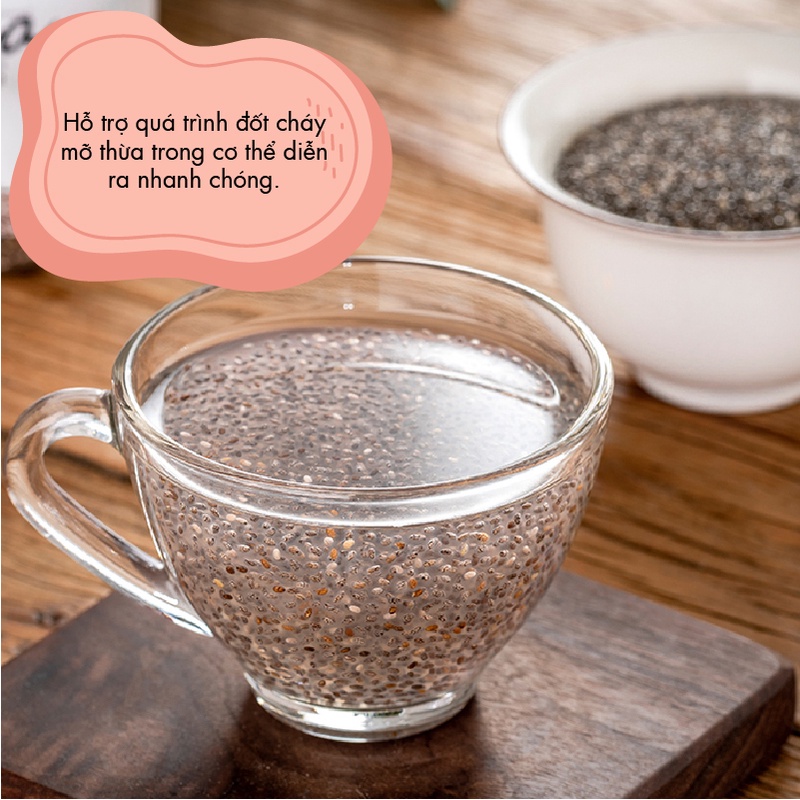 HẠT CHIA SEED TÚI ĐEN giàu chất xơ cho người ăn vặt healthy ăn kiêng lành mạnh ăn chay &amp; mẹ bầu bổ sung chất xơ hiệu quả