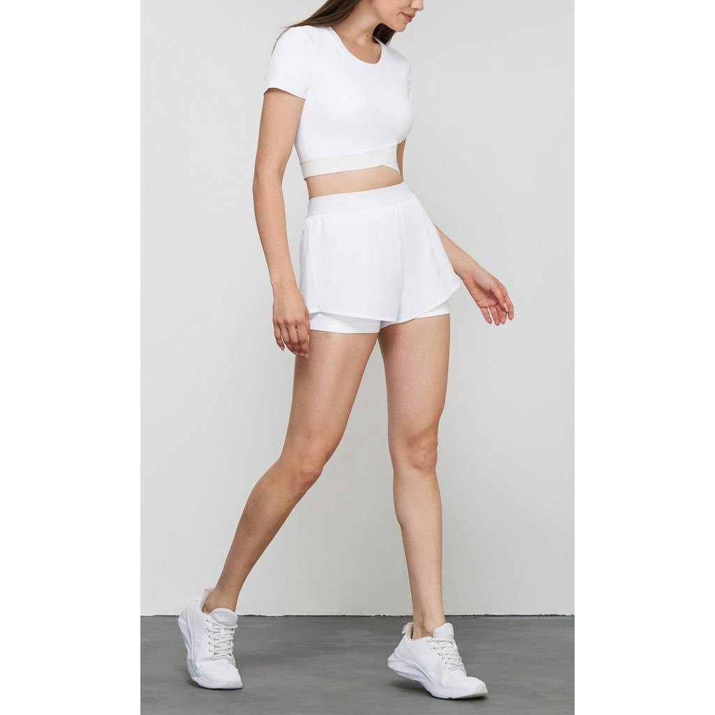 Áo Thun Thể Thao Nữ Ngắn Tay Có Đệm Ngực &amp; Quần short