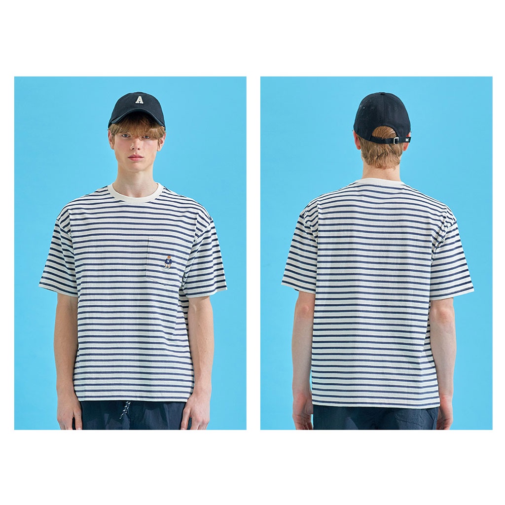 Áo phông WHOAU W Steve WHRSB2414U sọc ngang có túi