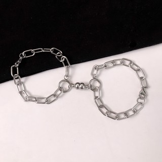 Vòng tay đôi nam châm dây xích inox không gỉ