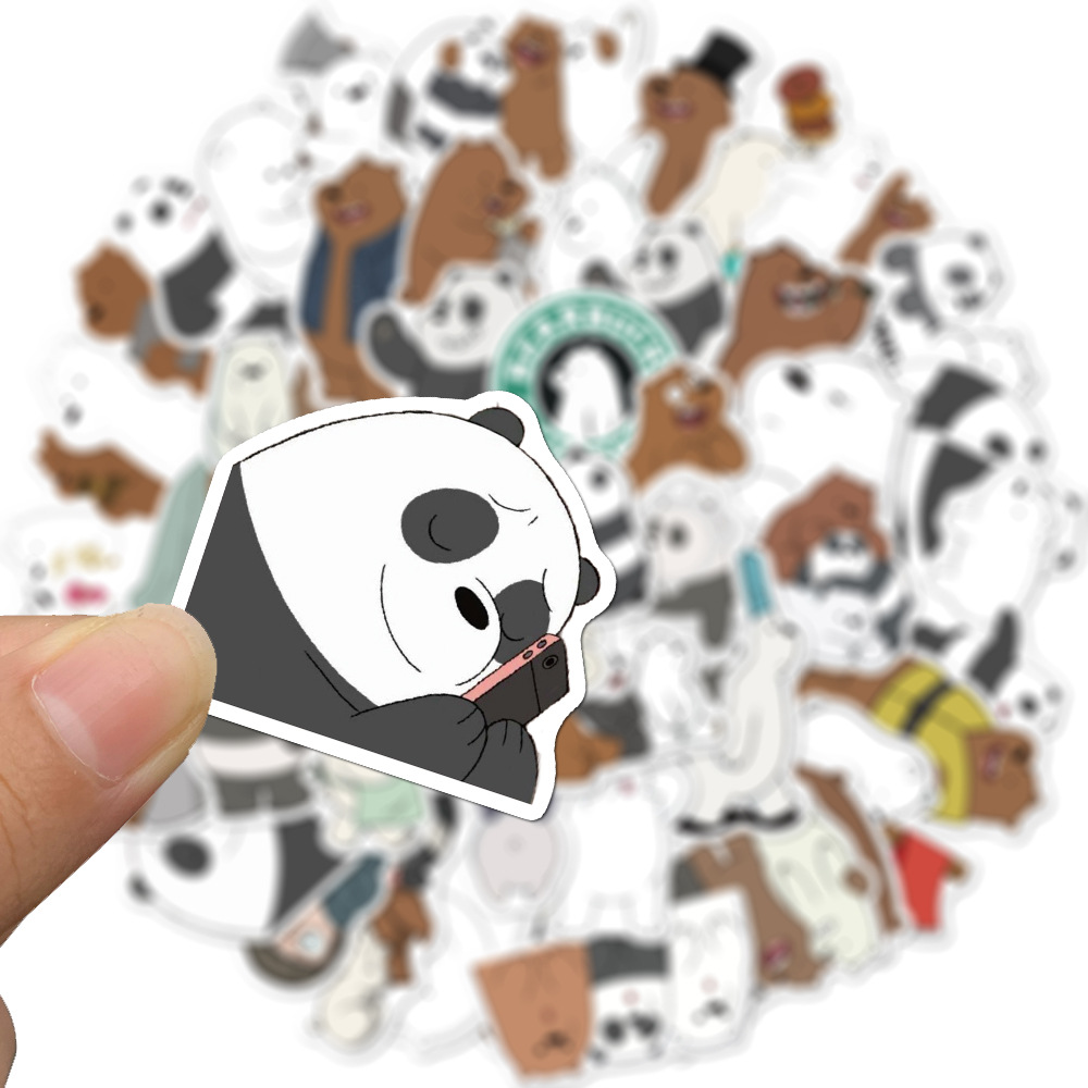 Bộ 50 Miếng Dán Hình Nhân Vật Hoạt Hình Dễ Thương