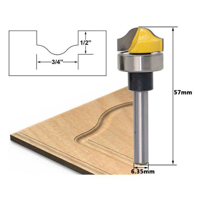 Mũi phay gỗ soi chỉ cửa pano cốt 6.35mm hoặc 12.7mm