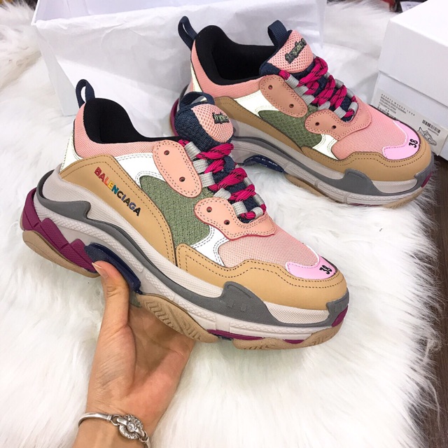 Xả Xả | Xả Xả| HOT THANH LÝ- Giầy balenciaga hồng phản quang 1:1 ( full box + free ship ) 2020 Có Sẵn 🍀 Xịn L * . )