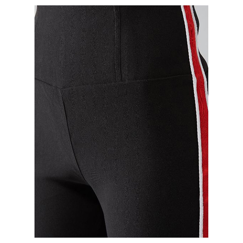 Quần Legging Nữ Bosimaz MS221 dài túi sau màu đen sọc đỏ cao cấp, thun co giãn 4 chiều, vải đẹp dày, thoáng mát.