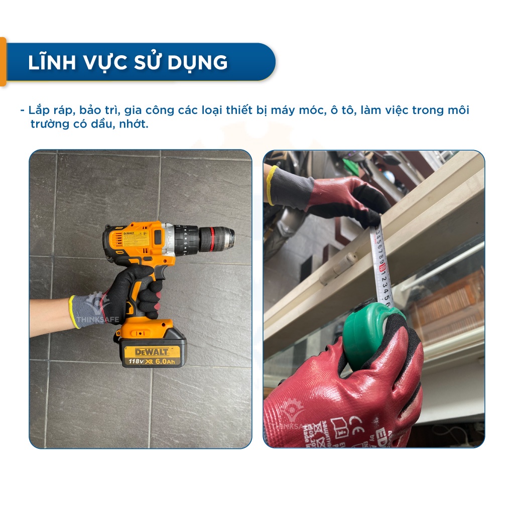 Găng tay bảo hộ lao động Ansell 48-919, chống dầu nhớt, tiêu chuẩn EN 420/388