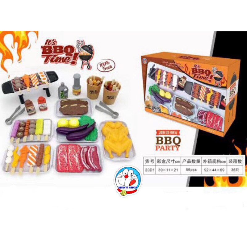 Đồ chơi BBQ, nướng BBQ 55 chỉ tiết