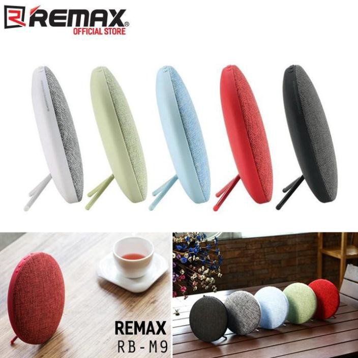 [Mã 44ELSALE2 giảm 7% đơn 300K] Loa Bluetooth Remax RB-M9 bọc vải âm chất công suất kép 3.5W