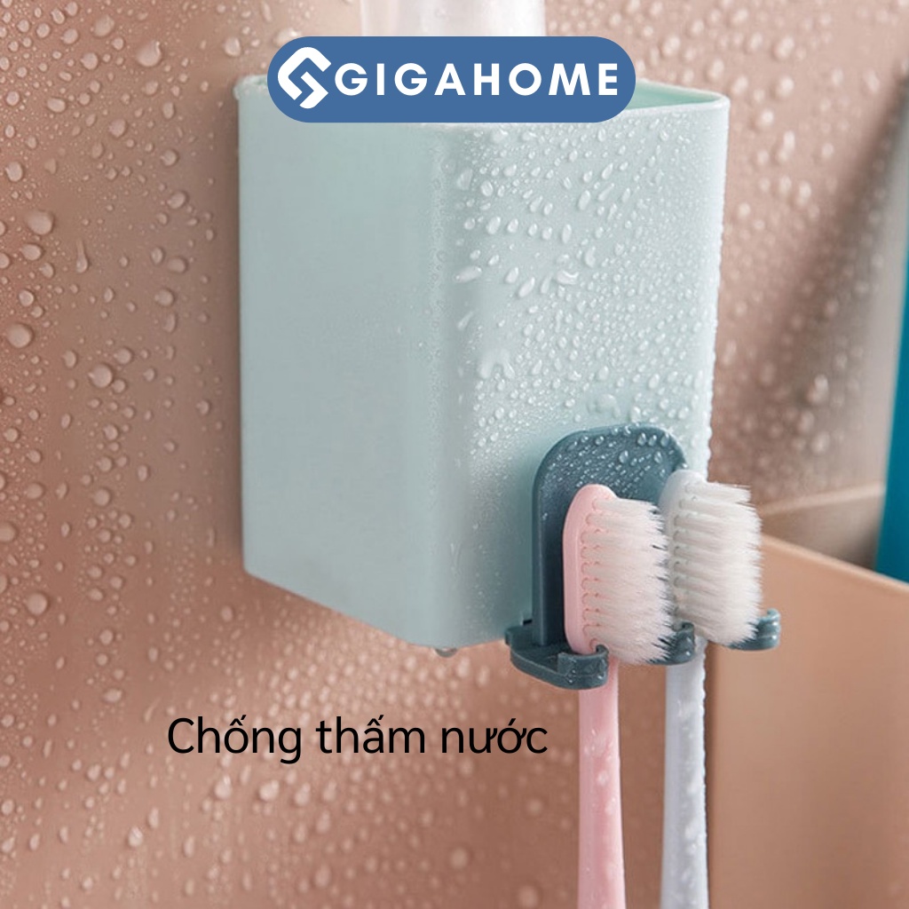Giá Treo Bàn Chải, Đựng Kem Đánh Răng GIGAHOME Dán Tường 10096