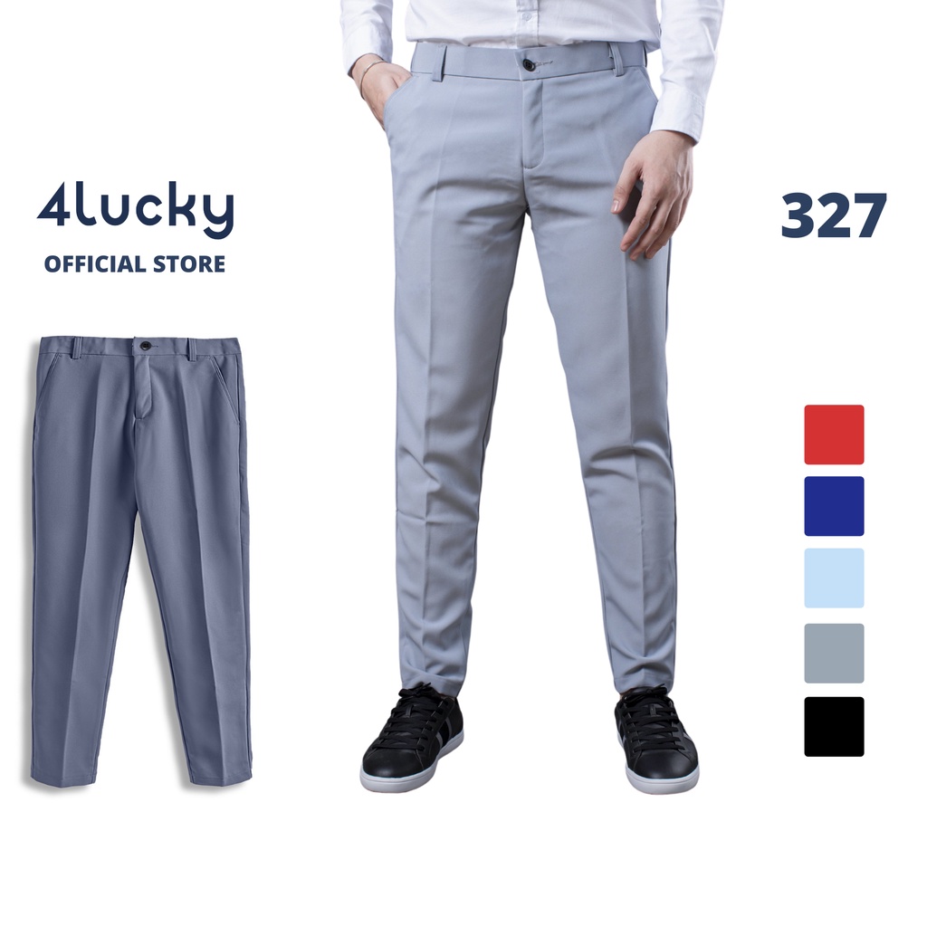 Quần tây nam chất lượng 4Lucky -327, chất vải dày dặn, form slimfit