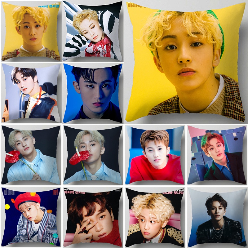 Vỏ Gối Polyester Hai Mặt In Hình Nhóm Nhạc Nct 127 Mark Lee 45x45cm