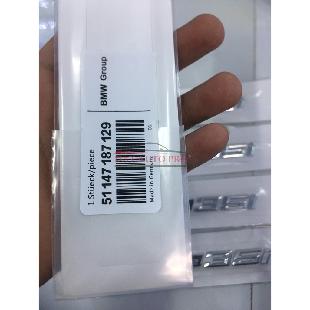 Tem 3D  XDrive35i MẪU 2019 dán trang trí oto