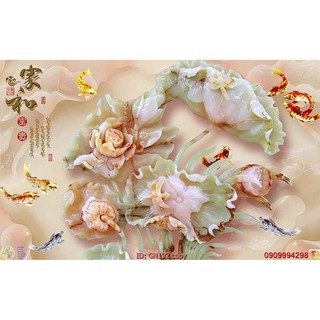 TRANH DÁN TƯỜNG 3D GIẢ NGỌC