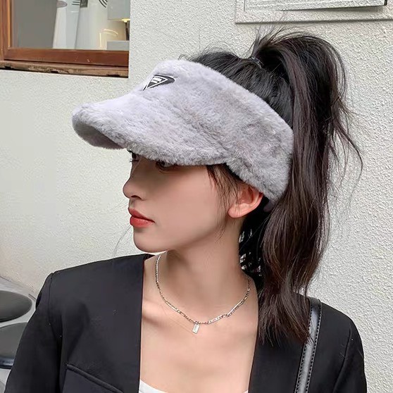 Mũ lưỡi trai nửa đầu thời trang KOMI nón kết lưỡi trai lông mềm ấp áp cho nam nữ