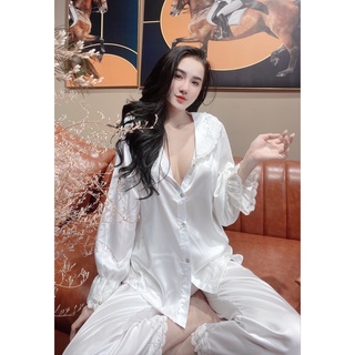 Đồ bộ pyjama nữ latin ren bèo hàng thiết kế
