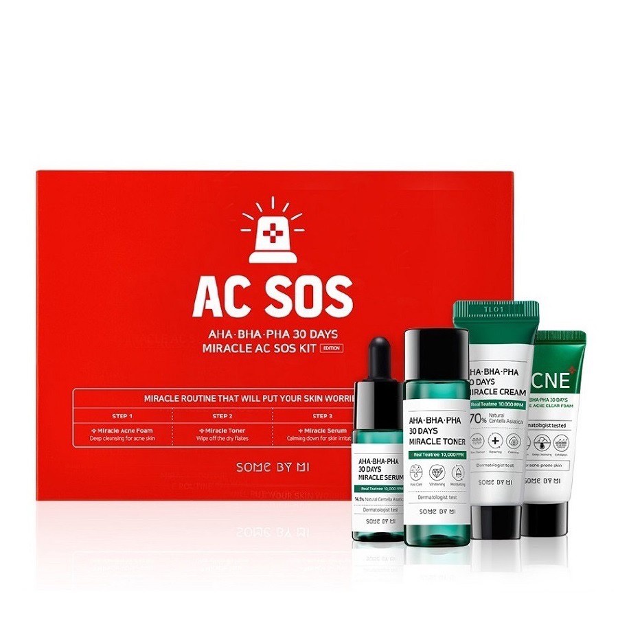 COMBO 2 Bộ Kit Some By Mi AC SOS AHA-BHA-PHA 30 Days minisize