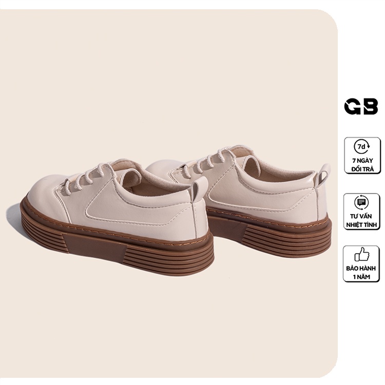 [Mã WABRMH99 giảm 12% đơn 99K]Giày Oxford Nữ Cổ Thấp Da Bóng Đế Cao 3 cm giayBOM B1630