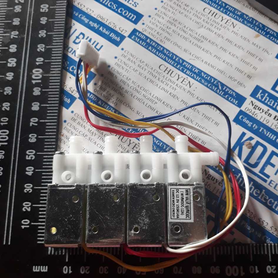 cụm 4 van điện 12Vdc, 0,2A, 261g kde2539