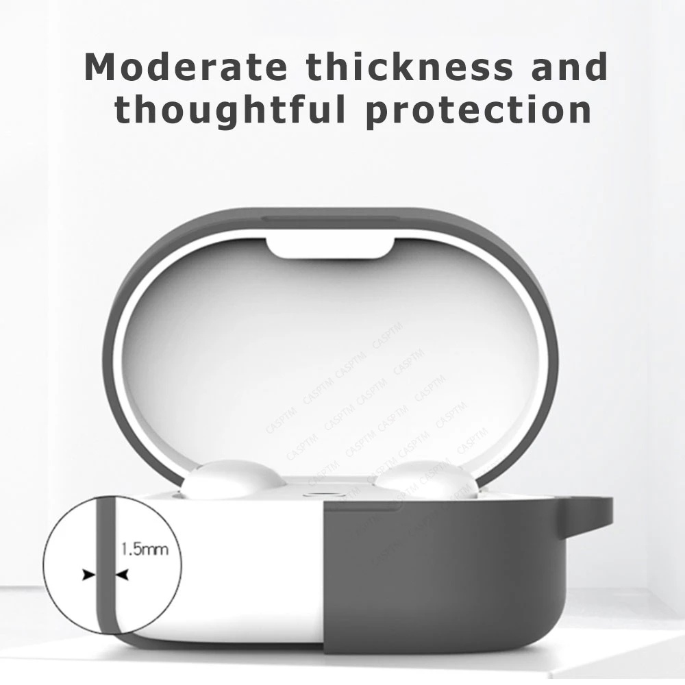 Vỏ Bảo Vệ Hộp Sạc Tai Nghe Không Dây Redmi Airdots Bằng Silicon Mềm Nhỏ Gọn