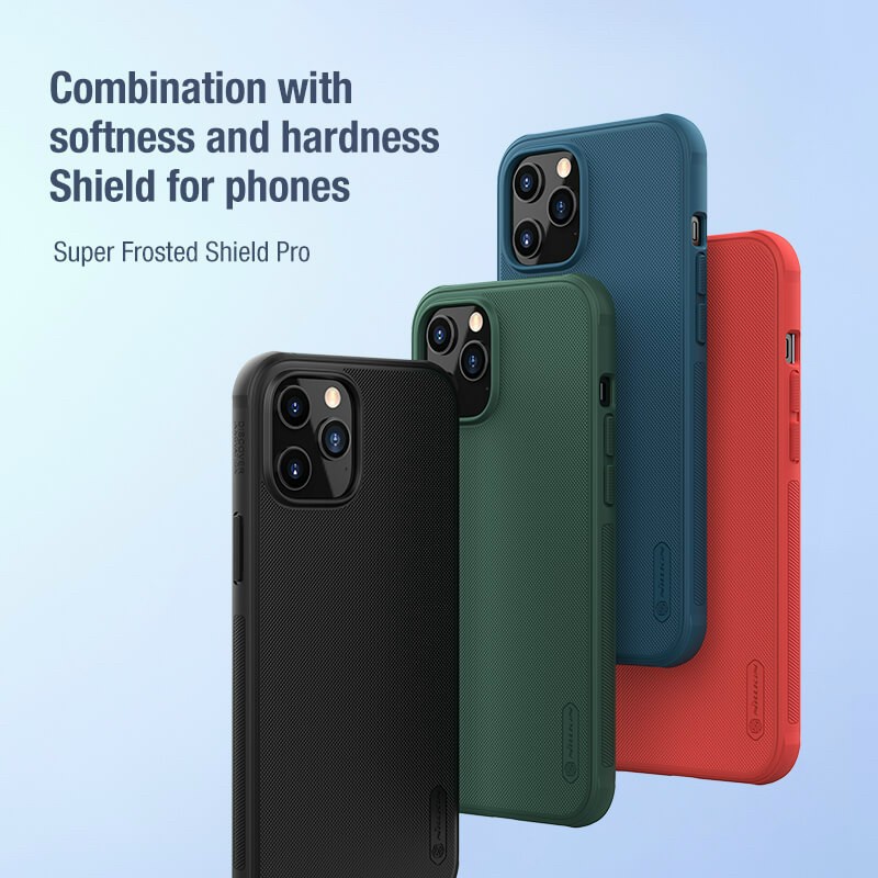 ỐP LƯNG IPHONE 13 PRO MAX, 13, 12 - 12 PRO - 12 PRO MAX NILLKIN SẦN LƯNG CỨNG VIỀN DẺO CHÍNH HÃNG