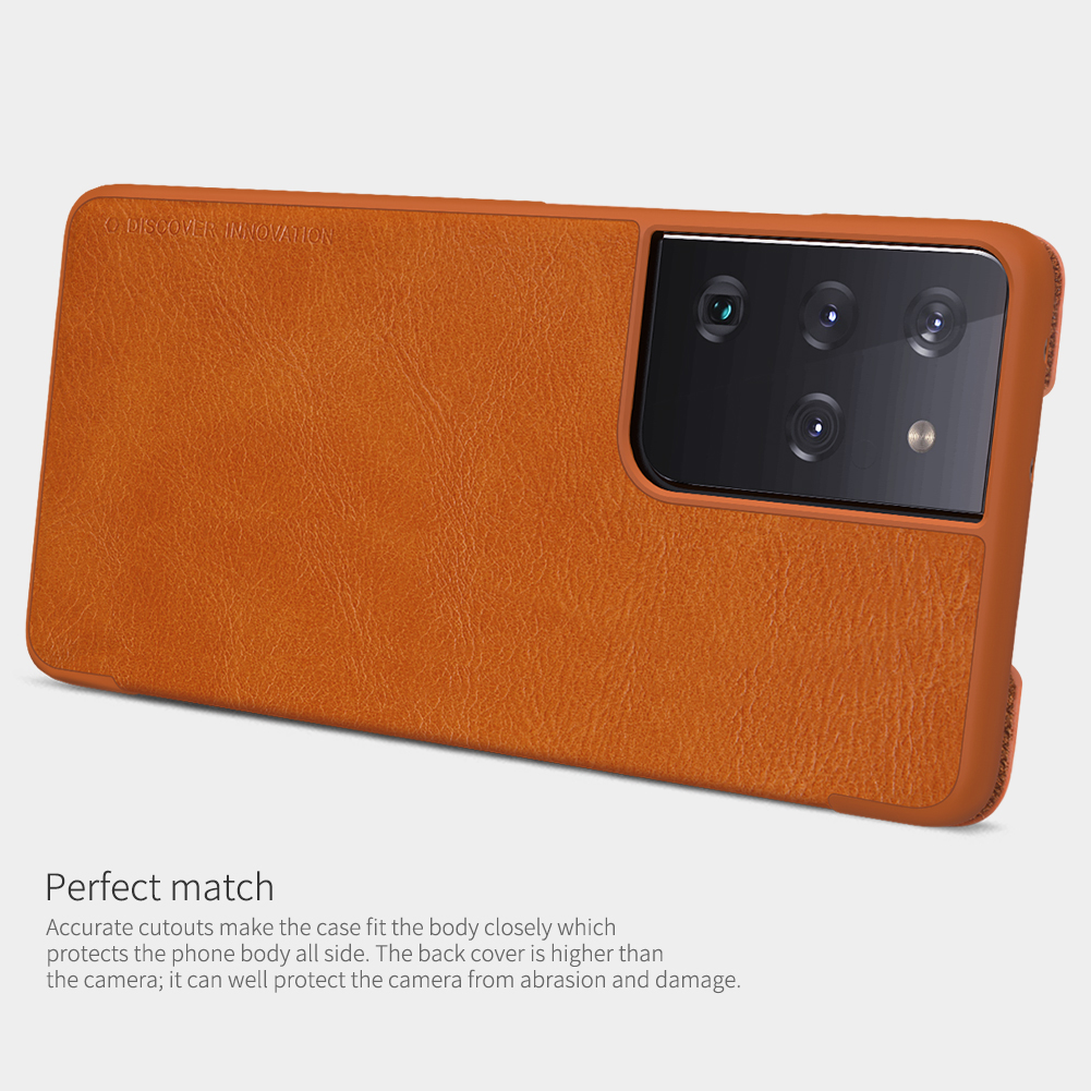 Bao Da Điện Thoại Nillkin Qin Có Khe Đựng Thẻ Bảo Vệ 360 Độ Cho Samsung Galaxy S21 / S21 Ultra / S21 Plus 5G