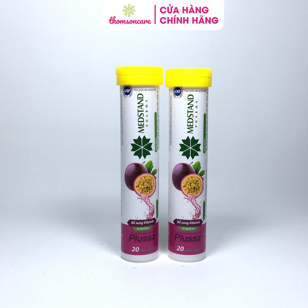 Viên C sủi Medstand vị chanh leo - bổ sung vitamin C - Giúp giải khát và tăng cường thể lực - Lọ 20 viên | Thế Giới Skin Care