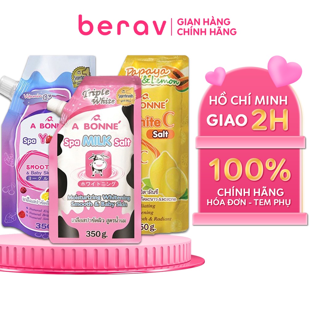 Muối Tắm Sữa Bò Spa A Bonne Tẩy Tế Bào Chết, Làm Mềm Da Thái Lan 350g (Có Vòi)