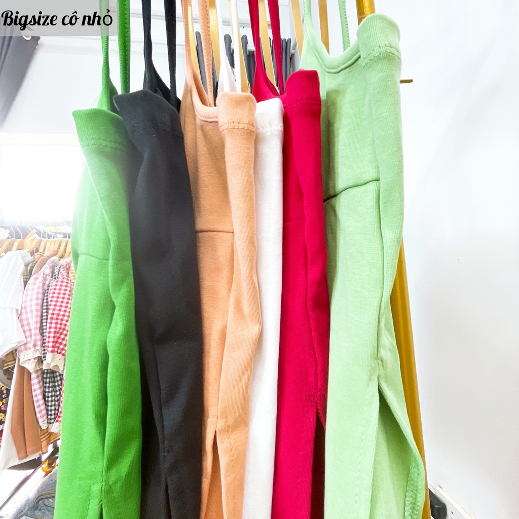 Áo Hai Dây Bigsize Xẻ Tà Dễ Thương,Áo Dây Kiểu MÃ a33