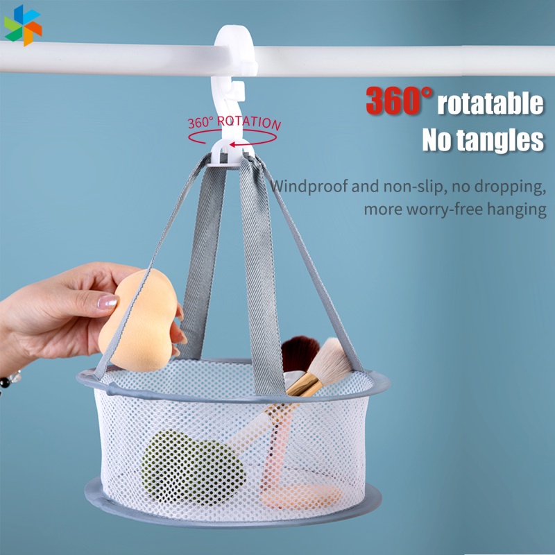 Giỏ Lưới cotton Hai Tầng Phơi Khô Áo Quần/Đồ Trang Điểm Đa Năng JP6