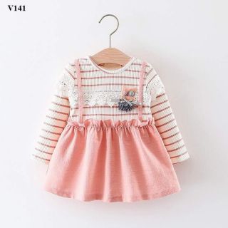 Set váy kẻ cam