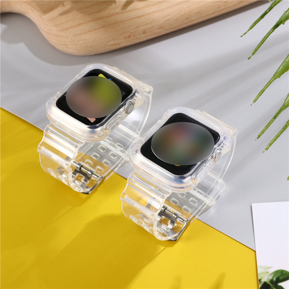 Bộ ốp và dây iWatch nhựa trong suốt cho đồng hồ thông minh Series 1/2/3/4/5/6/SE T500 - ORIO